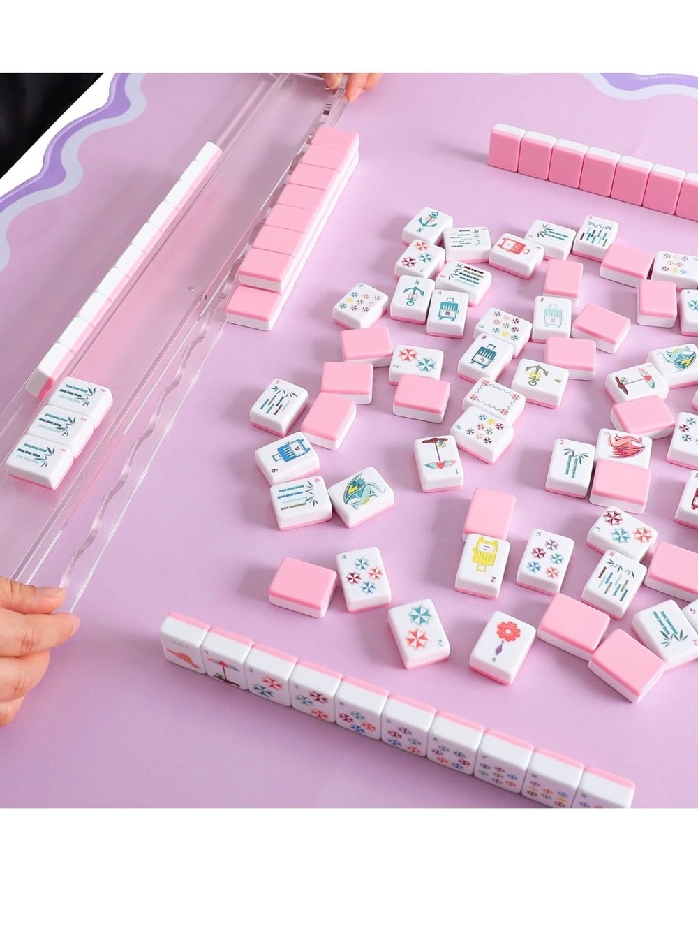 American Mahjong Tile Set - White Tiles with Multicolor Travel theme - Picture 5 of 9